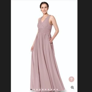 Azazie Natasha dress in vintage mauve.